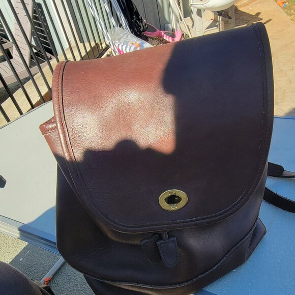 PRICE DROP Coach Womens Backpack Brown Square Turnlock Pockets Adjustable Strap - Picture 4 of 16